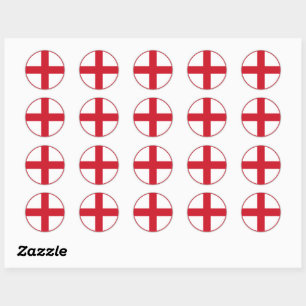 English St George Flag Classic Round Sticker