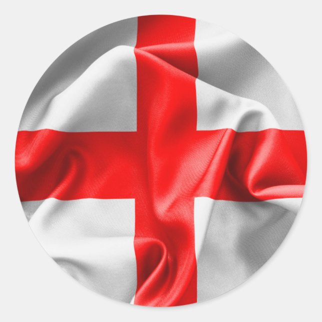 English St Georges Cross Flag Classic Round Sticker (Front)