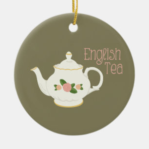 English Tea Ceramic Ornament