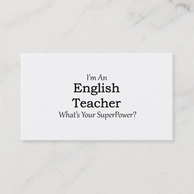 English Teacher Business Card (Front)