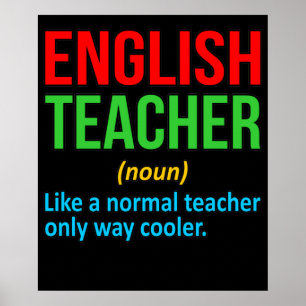 English Teacher Definition Language Grammar Poster