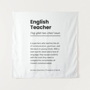 English Teacher Definition Print Appreciation Gift Tapestry