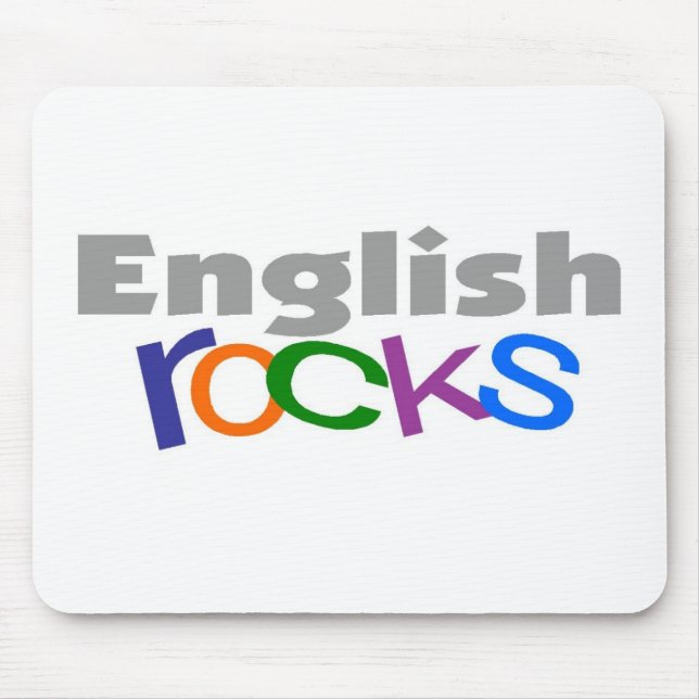 English Teacher "English Rocks" Gifts Mouse Pad (Front)