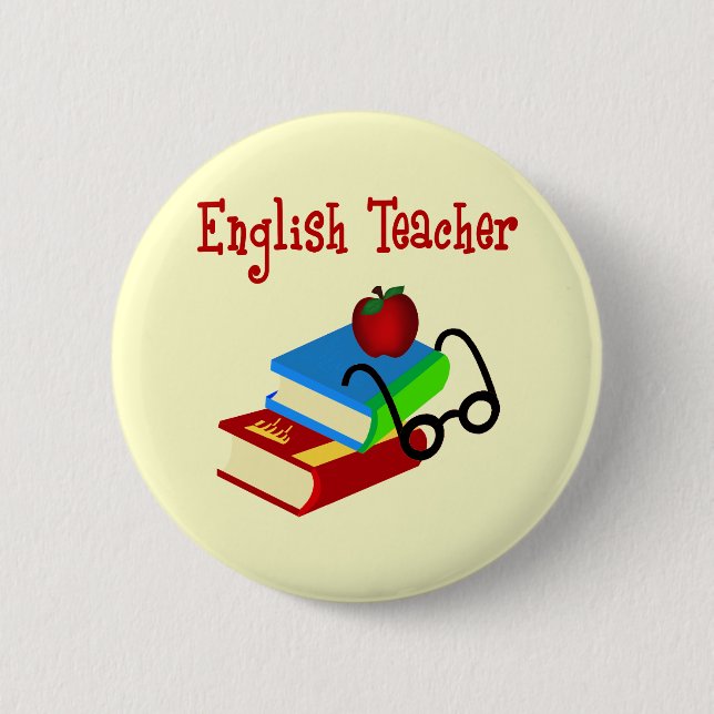 English Teacher Gifts 6 Cm Round Badge (Front)