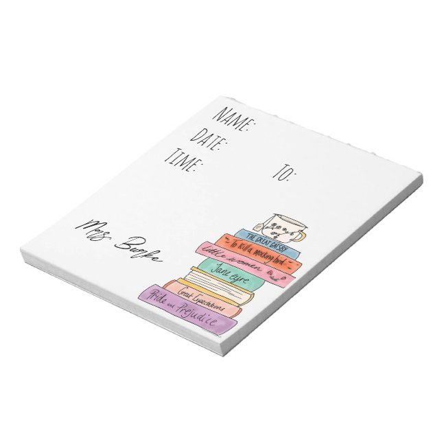 English Teacher Hallpass Notepad (Rotated)