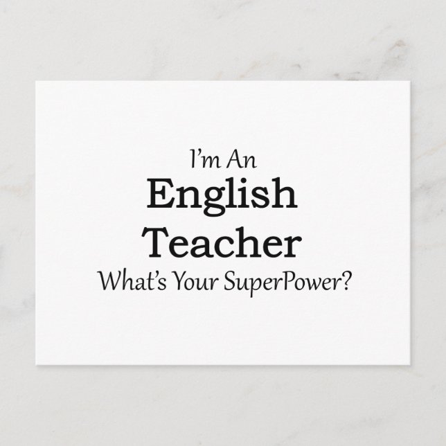 English Teacher Postcard (Front)