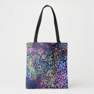 English Teacher Writer Alphabet Letters Tote Bag