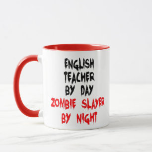 English Teacher Zombie Joke Mug