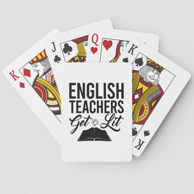 English Teachers Get Lit Playing Cards (Back)