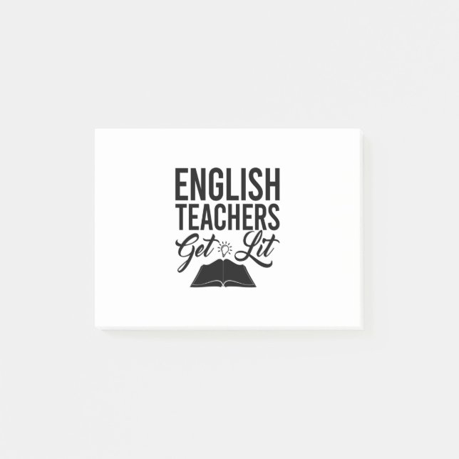 English Teachers Get Lit Post-it Notes (Front)