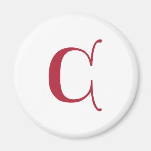 English text Gothic Monogram letter C Magnet