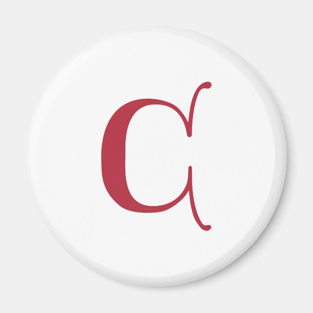 English text Gothic Monogram letter C Magnet (Front)