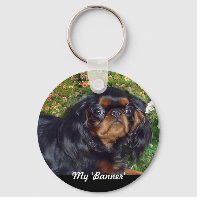 English Toy Spaniel Key Ring (Front)