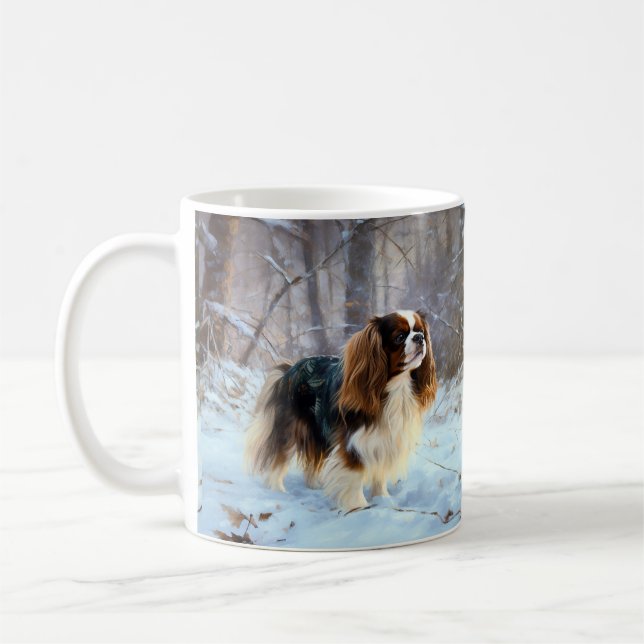 English Toy Spaniel Let It Snow Christmas  Coffee Mug (Left)