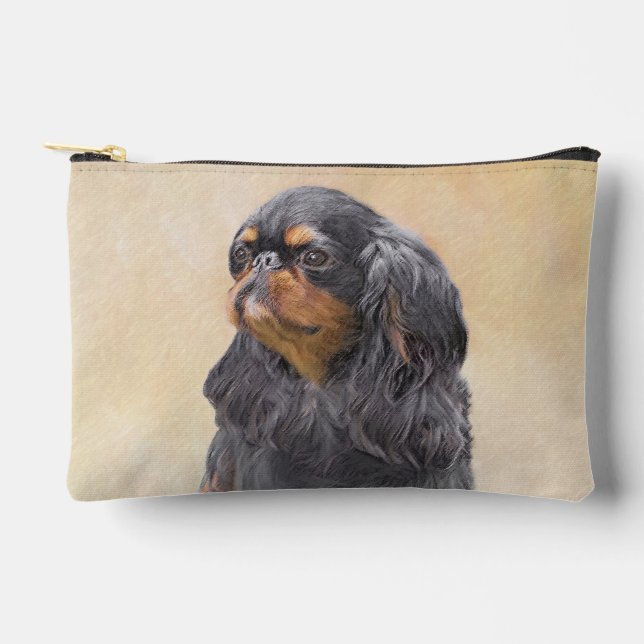 English Toy Spaniel Painting King Charles Dog Art Accessory Pouch (Front)