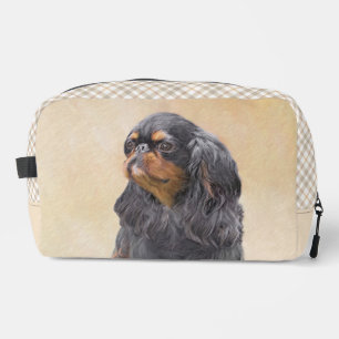 English Toy Spaniel Painting King Charles Dog Art Dopp Kit