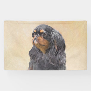 English Toy Spaniel Painting Original Animal Art Banner