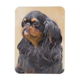 English Toy Spaniel Painting Original Animal Art Magnet