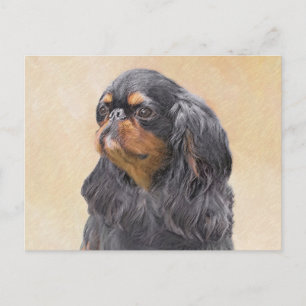 English Toy Spaniel Painting Original Animal Art Postcard