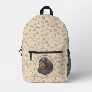 English Toy Spaniel Painting Original Animal Art Printed Backpack