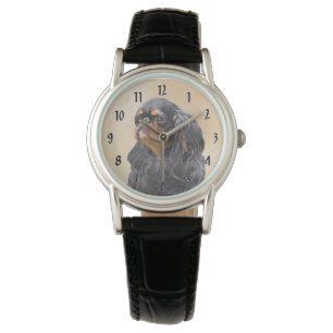 English Toy Spaniel Painting Original Animal Art Watch