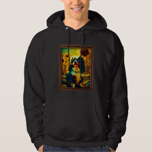 English Toy Spaniel Painting Sunflower Flower Mom  Hoodie