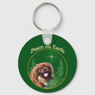 English Toy Spaniel Peace Key Ring