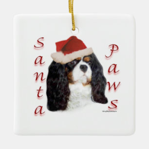 English Toy Spaniel (prince) Santa Paws Ceramic Ornament