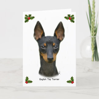 English Toy Terrier 9R095D-013 Holiday Card