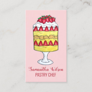 English Trifle Fruit Custard Dessert British Food Business Card