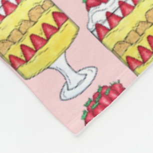English Trifle Fruit Custard Dessert British Food Fleece Blanket