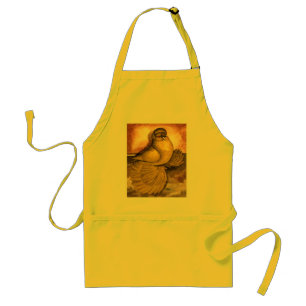 English Trumpeter Pigeon Yellow Self Standard Apron