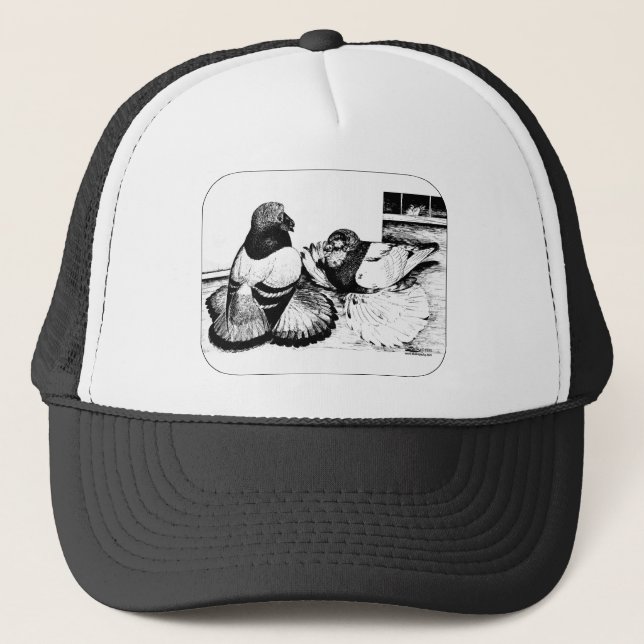 English Trumpeter Pigeons Trucker Hat (Front)