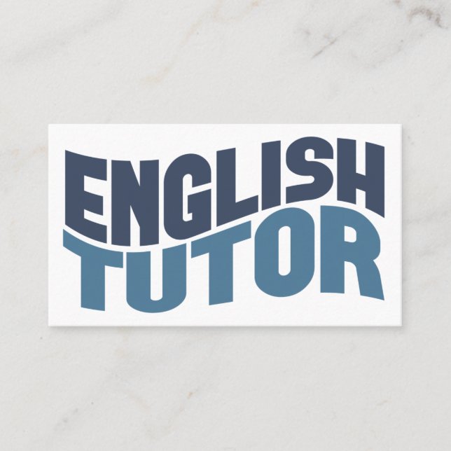 English Tutor Business Cards (Front)
