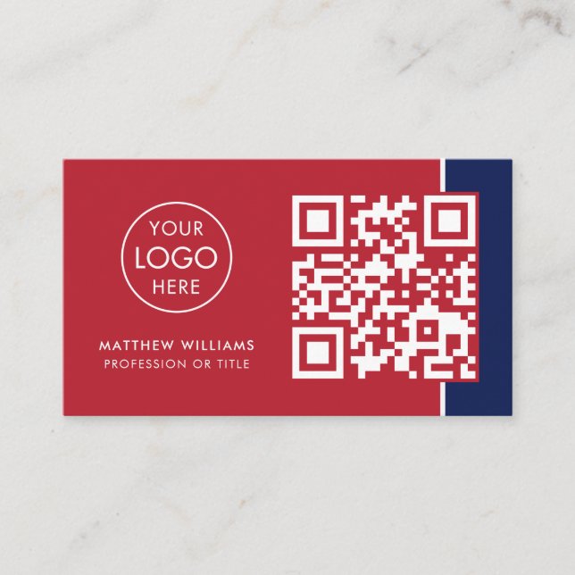 English Tutor Professional QR Code Logo Modern Business Card (Front)