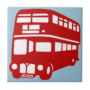 English two-floor bus ceramic tile