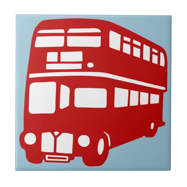 English two-floor bus ceramic tile (Front)