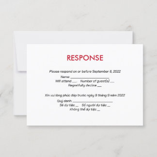 English Vietnamese Invitation Modern Design