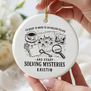 English Village Mystery Reader Ornament