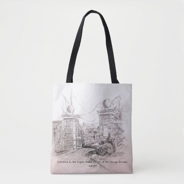 English Walled Garden at the Chicago Botanic Garde Tote Bag (Front)