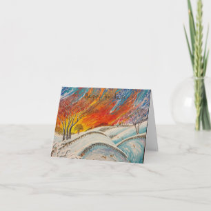 English Winters Day Christmas Greetings card