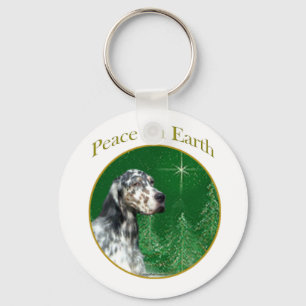 EnglishSetterPeace2 Key Ring