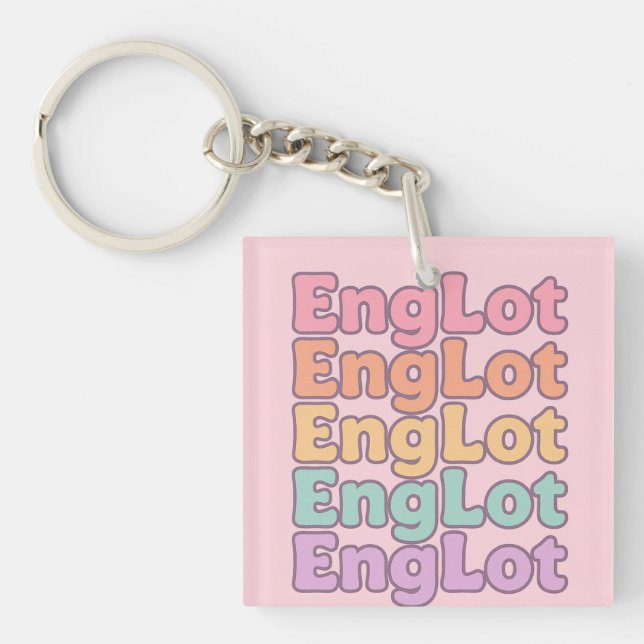Englot Kawaii Bubble Letter Key Ring (Front)