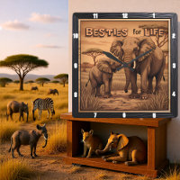 Engraved Besties Elephant Mother Calf