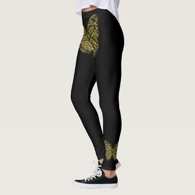 Engraved Butterfly 2 Leggings (Left)