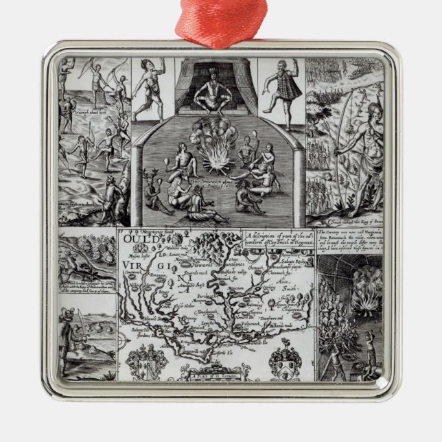 Engraved by Robert Vaughan Metal Tree Decoration (Front)