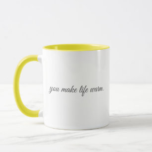Engraved Ceramic Mug with Your Text, Custom Coffee
