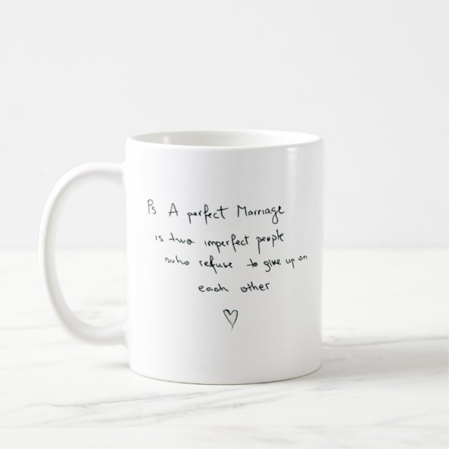 Engraved Ceramic Mug with Your Text, Custom Potter (Left)
