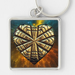 Engraved Heart 1 Keychain