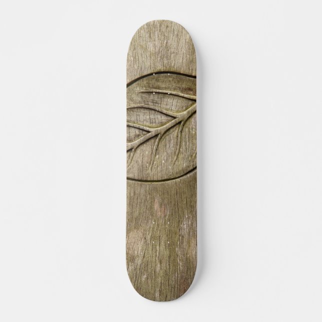 Engraved leaf skateboard (Front)